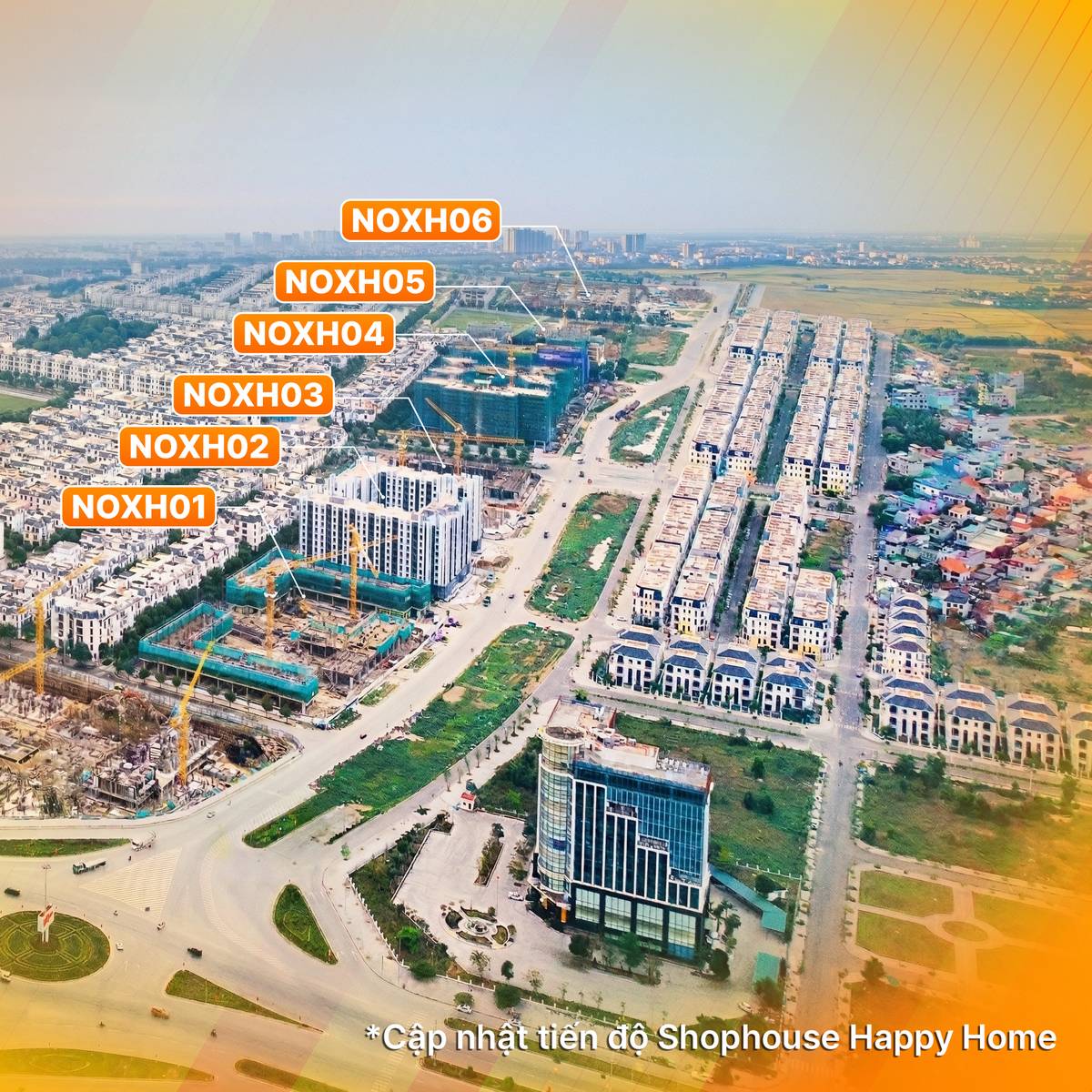 Ảnh thực tế tiến độ các tòa Happy Home